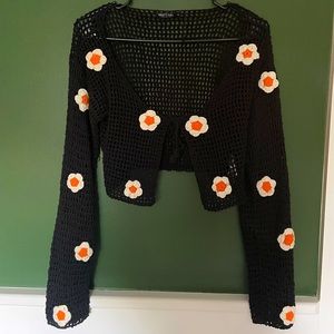 Nasty Gal crochet flower top